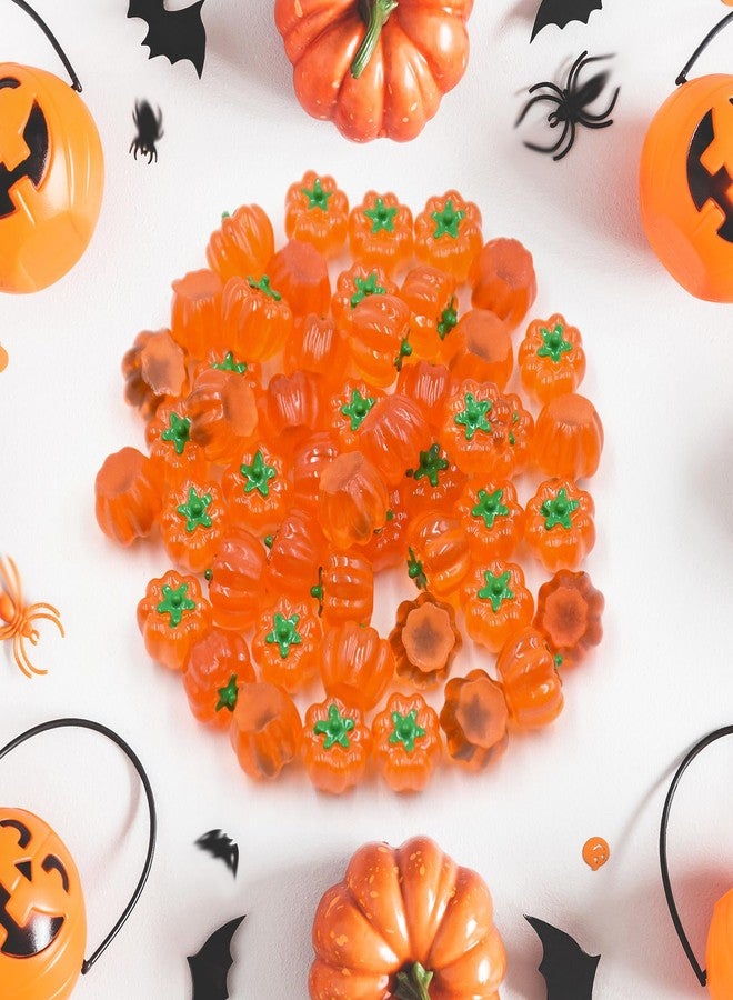 HOMICO 50 PCS Mini Pumpkins for Crafts Dollhouse Fall Decorations Luminous Tiny Pumpkins for Halloween Vase Filler Small Decor for Fairy Garden Micro Landscaping - Image 5